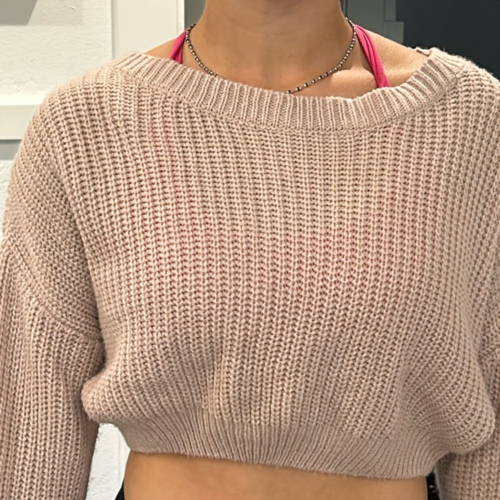 Shein sweater backless zig zag